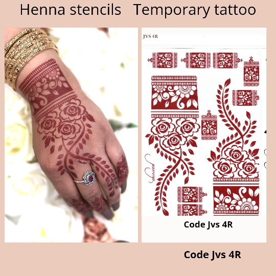 Henna Inspired Tattoo Stickers For Kids Women