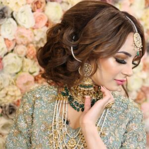 indian bridal makeup and hair . Pakistani bride